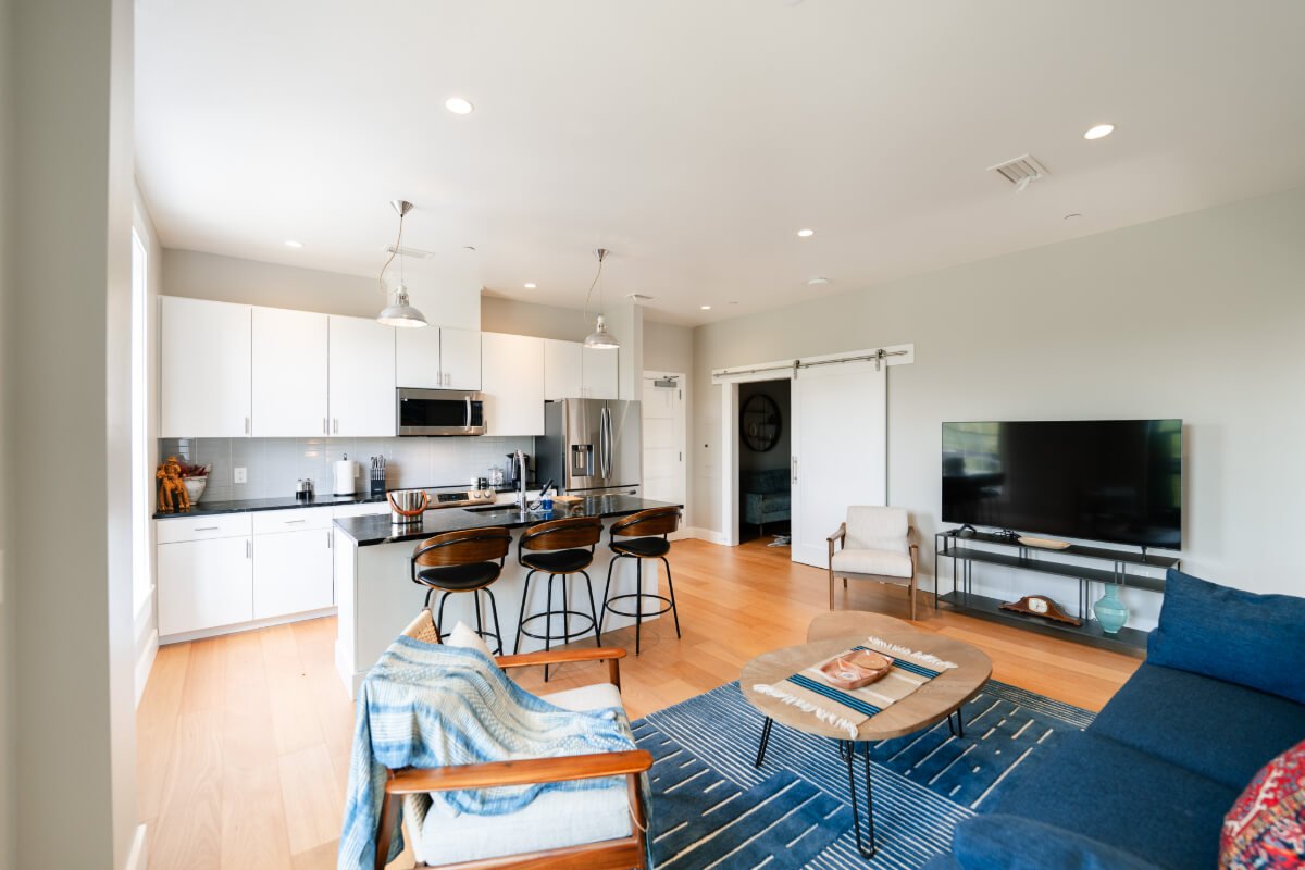 AeroDynamic loft: Living Room and Kitchen